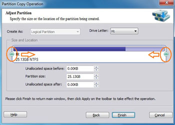 Change partition size